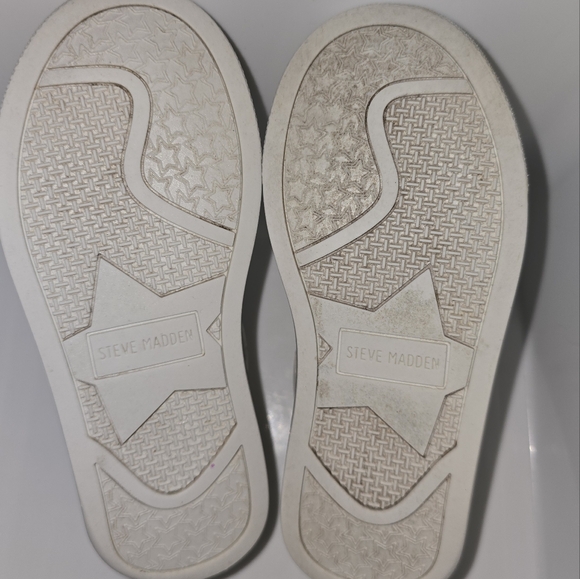 SteveMadden:Trezume Velcro Sneakers Fleece Lined Sparkly Pink Star, Lil Girl's:9 - Picture 14 of 15